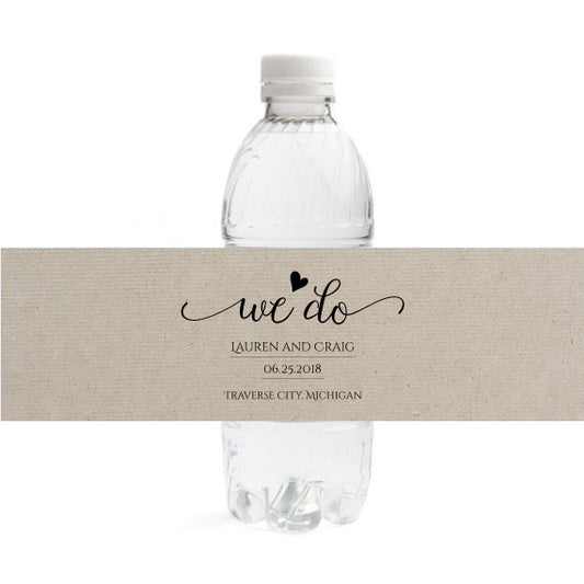 We Do Wedding Bottle Label