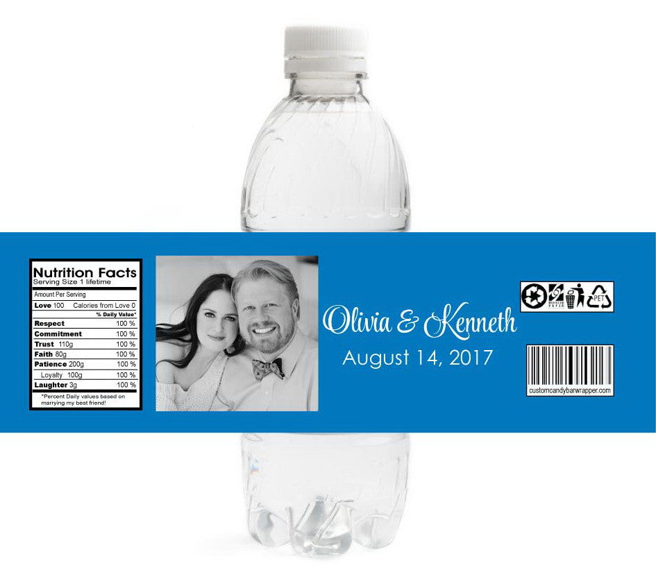 Photo Wedding Bottle Label