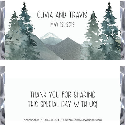 Mountain Wedding Candy Bar Wrappers