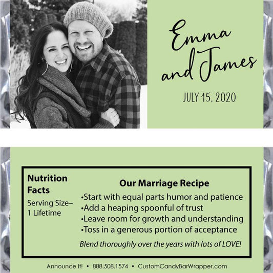 Photo Wedding Candy Bar Wrapper