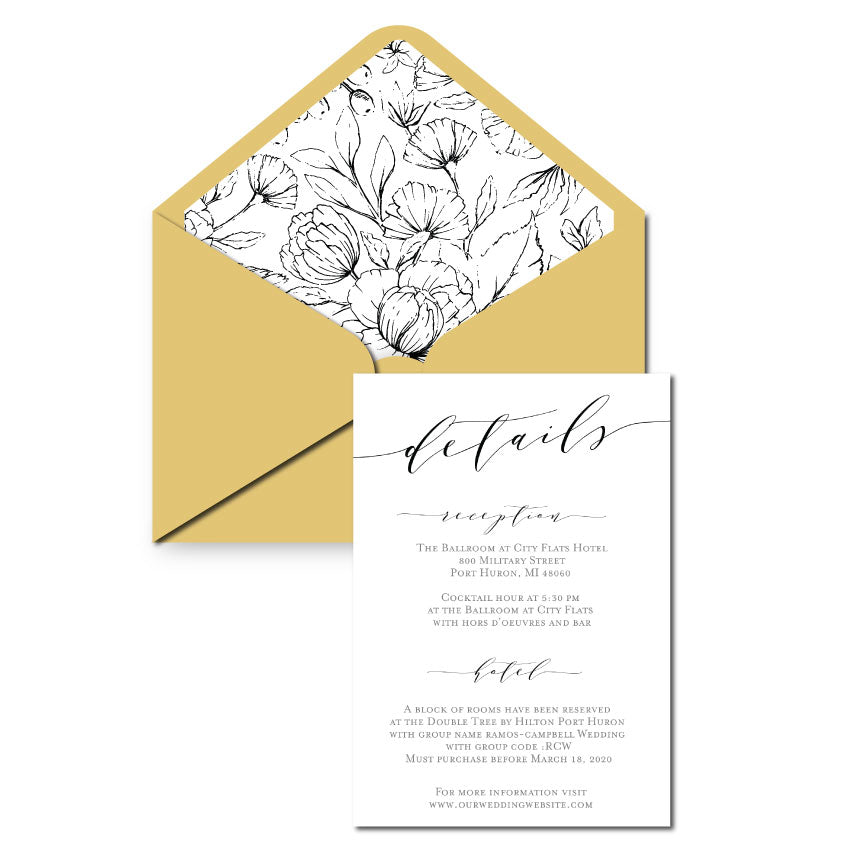 Calligraphy Wedding Details