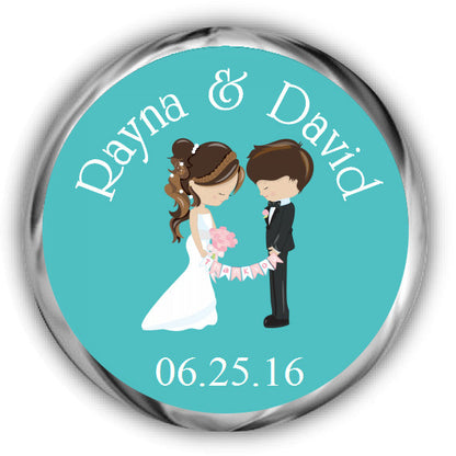 Couple Wedding Kisses Sticker