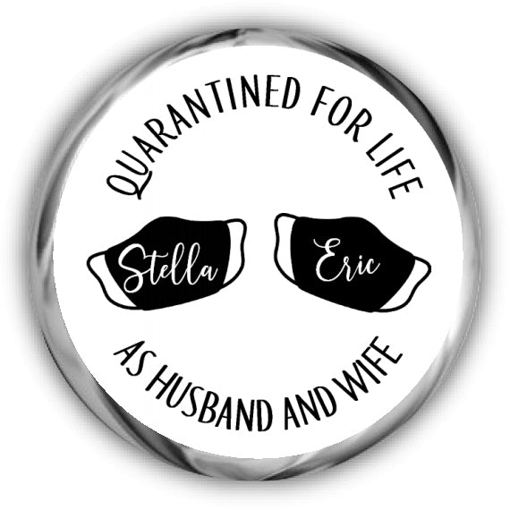 Quarantined for Life Wedding Kisses Stickers