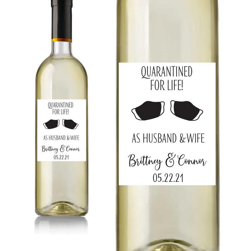 Quarantined Wedding Wine Labels