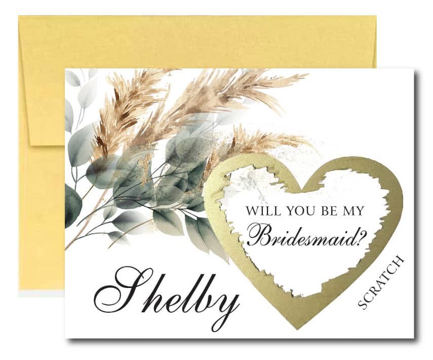 Boho Greenery Bridesmaid Proposal Cards