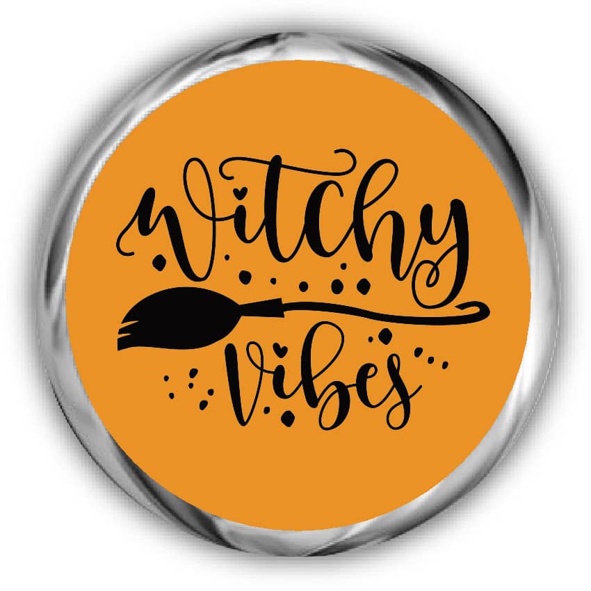 Witchy Vibes Halloween Kisses Stickers