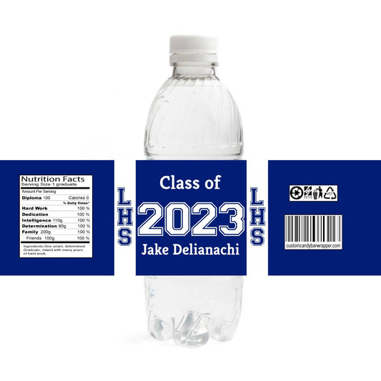 Year Graduation Water Bottle Labels